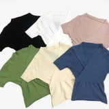 New Slim Slim Temperament Stature Korean Version V-Neck Temperament Comfortable Wearing Short-Sleeved Bottom Knitted Shirt
