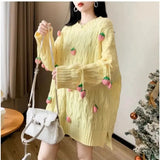 Strawberry Tassel Sweater-Outfit