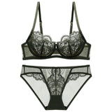 Lingerie Suit Female Summer Sexy Bra Pure Lust Lace Thin Bra Small Comfortable Breathable Large Size