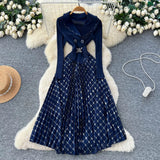 Korean Ins Short Sleeve V-Neck Hepburn Style Temperament To Show Thin Dress Women's Waist Bag Hips Long Skirt
