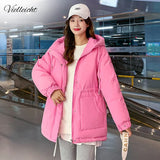 2021 New High Quality Winter Jacket Women Fashion Hooded Jackets Winter Warm Women Coat Clothing Casual Short