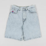 Shorts, Y2K Pants, Harajuku, Hip-Hop, Lucky Seven, Vintage Blue Baggy Jeans-Outfit