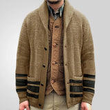 Men's Dress Thicker Knitted Jersey Clip Long-Sleeved Sweater Jacket