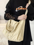Vintage Wash Large Shoulder Bag-Outfit