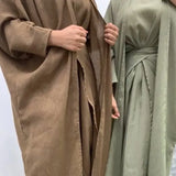 Cotton Blend Cool Solid Color Three-piece
