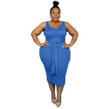 Piece Sets Plus Size Women Clothing 2021 Fall Clothes Wholesale Dress with Belt Long Sleeve Coat Matching Suits