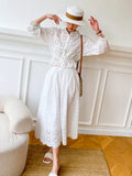 Spring Dress Women's Design Sense French Small Fragrant Heavy Industry Embroidery Quality Women's White Temperament Commuting