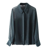 2024 New Ladies' Long-Sleeved Loose Casual Polka-Dot Shirt-Outfit