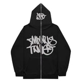 New High Street Hip-Hop National Tide Printing Zipper Clothing Fashion Fashion Couple