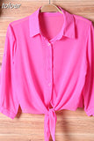 Summer Half Sleeve Buttoned Up Shirt Women's Coat Female Sun Protection All-match Thin Short Sleeve Chiffon Cardigan