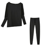 Hot Sales Of Pure Color Fashion Casual Tying Slanted Shoulder Sports Trousers Trousers Suit