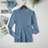 Autumn Winter Basic Turtleneck Knitting Bottoming Warm Sweaters 2022 Women's Pullovers Solid Minimalist Cheap