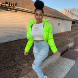Streetwear Winter Clothes Down Coats and Jackets Women 2020 Faux Pu Leather Puffer Jacket Women Bubble Coat Bomber