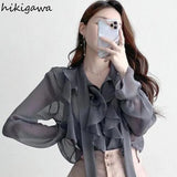 Temperament Skirt Suit Fashion 2 Piece Set for Women Thin Bandage Bow Shirt Bodycon Mini Skirts Outfits Fashion Korean