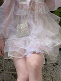 Floral Sexy Set Women Elegant Party Kawaii Skirt Casual Print Beach High Waist Korean Fashion Holiday Chiffon Skirt