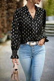 Loose Shirt Blouse Women Spring Autumn Fashion V-neck Rufles Sleeve Shirts For Women 2023 White Hot Stamping Top Femme-Outfit