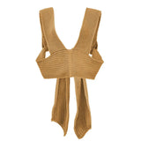 2021 Sleeveless Knitted Crop Sweater Sexy Autumn Summer Fashion Vest Black Casual White Jumper Top Female Pullover