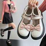 Leather Shoes Girl JK Cute Girl Lolita Princess Shoes With Skirt Thick Bottom Shallow Mouth Small Single
