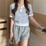 T-Shirts For Summer POLO Shirts 2025 New Thin Ice Silk Knitted Loose Short-Sleeved Thin