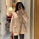 New Autumn And Winter 2025 Fashion Commuting Collar Knitted And Spinning Splicing This Shirt Coat
