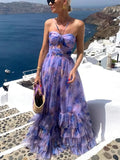 Women's Clothing Printing Online Three-Dimensional Flower Decoration Sleeveless Slings Super Swing