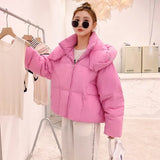 2022 Winter Women Down Parkas Loose Jackets Oversized Hooded Thicken Warm Padded Coat Female Winter Outwear Jacket