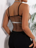 Toloer Type Hollow Fishing Net Drill Crop Short Open Back Slim Vest