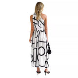 Women's Clothing 2026 Summer Sexy Waist Print Collar Collar Waist Dress Dress