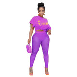 Top And Mesh See Through Pant Solid Color Two-Piece