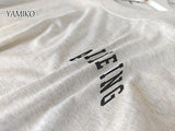 Grey O-Neck Half Sleeve Spring Autumn T-Shirts For Women Loose Casual Fashion Tee Shirt Streetwear Pullover Tops Female-Outfit