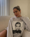 Portrait Graphic Sweatshirt Women Autumn Winter Cotton Hoodies Pullovers Tops 2022 Femme Fashion Streetwear Rock