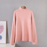 Warm Cashmere Sweater Women 2020 New Soft Crimped Neckline Loose Pullovers Korean Coffe Khaki Knitted Female