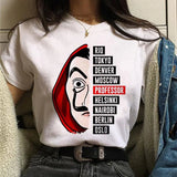 The House of Paper T Shirt New Money Heist Women La Casa De Papel Tshirt Funny Top Tee Fashion Female Clothes