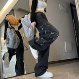 Jeans Y2k Women Korean Style 2023 Summer Straight Wide Leg Pants High Waist Woman Loose Denim Trousers 90s Vintage