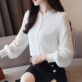 Woman Blouses 2021 Autumn New Long Sleeve Women Shirts Black White Blouse Tops OL Style Women Blouse Shirt Blusas