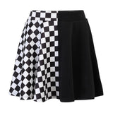 Dark Girl Is A Hit Color Thousand Bird Plaid Spliced Skirt 2023 Spring Sexy High Waist Half-Outfit