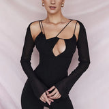 Black Sexy Mesh T-shirt See Through Women Tops Elegant Outfits Spring Backless Top Tees Skinny Streetwear