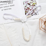 Pearl Beading Rose Thong Tranparent Low Waist Crotch Open Massage Underwear G-String Hot Hollow Out Lingerie Panties