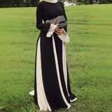 Autumn New Women's Fashion Hit Color To Receive The Waist Swing