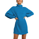 Toloer And Winter New Women's Turtleneck Medium Long Sweater Sweater