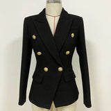 Fashion Women's Suit Jacket Metal Lion Buckle Double Buckle Repair Hemp