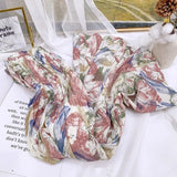 Summer Chiffon Beach Boho Maxi Women Skirt High Waist Floral Print Vintage Holiday Ruched Long Fashion Skirts