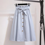 Skirts Fashion 2019 High Waist Skirt Women Spring Summer Midi Skirts Womens Elastic Waist A Line Ladies Skirts With