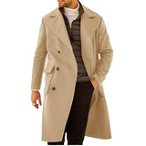 Autumn And Winter New Hair, The Man's Coat Thicker Long Double Buckle