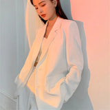 Toloer Suit Coat Female Senior Sense Spring And Autumn Thin Korean Version Loose Design Sense Small Long Sleeve Casual Small Suit-Outfit