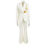 Star Fashion New Heavy Industry Nails Repair Suit Trouser Trousers Set Two