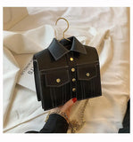 party European Brand Design Chain Crossbody Bag Jacket Coat Bags Women Clothing Shoulder Bag Messenger Bag Women Leather Handbags