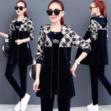 sports casual suit women long sleeve spring and autumn thin fashion 2021 new three-piece suit temperament