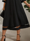 Women's Clothing 2025 Spring New Splicing Round Collar Elegant