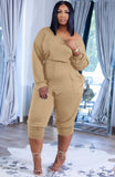 Casual Stacked Jumpsuit with